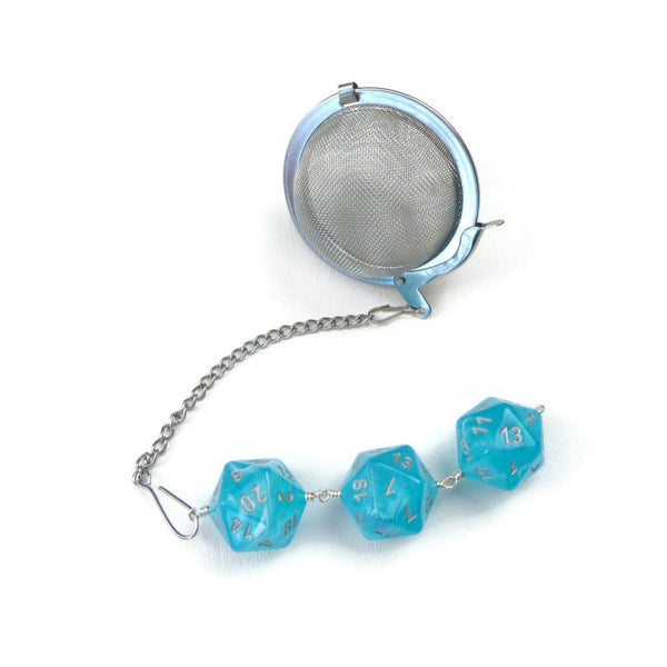 Tea Infuser with Luminary Blue Dice Trio