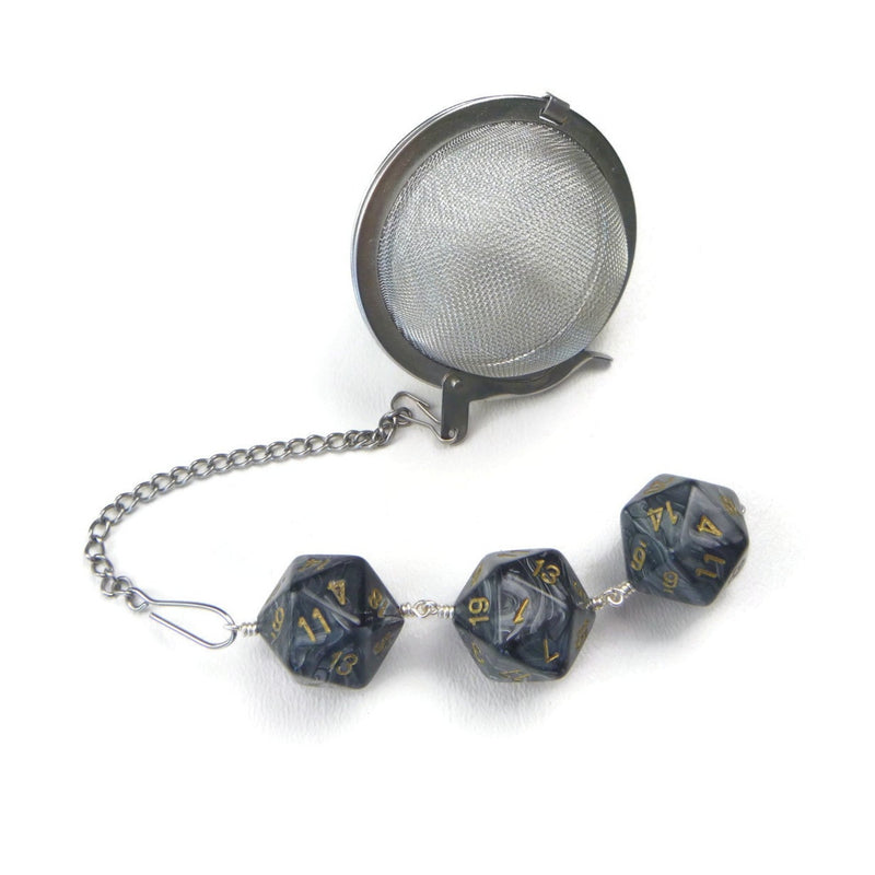 Tea Infuser with Pewter Swirled Dice
