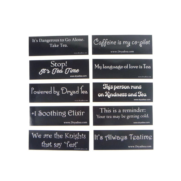 Dryad Tea Quirky Saying Stickers