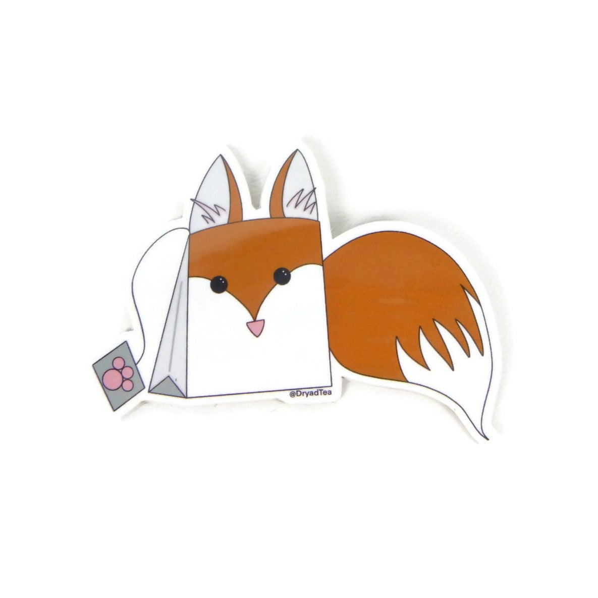Fox Teabag Sticker (two sizes available)