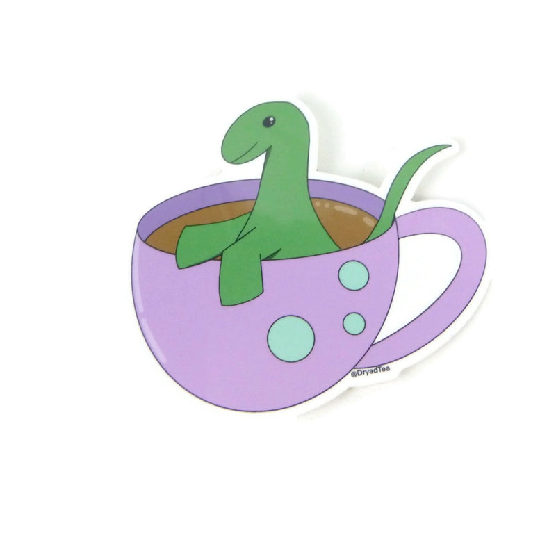 Dino in a Teacup Sticker