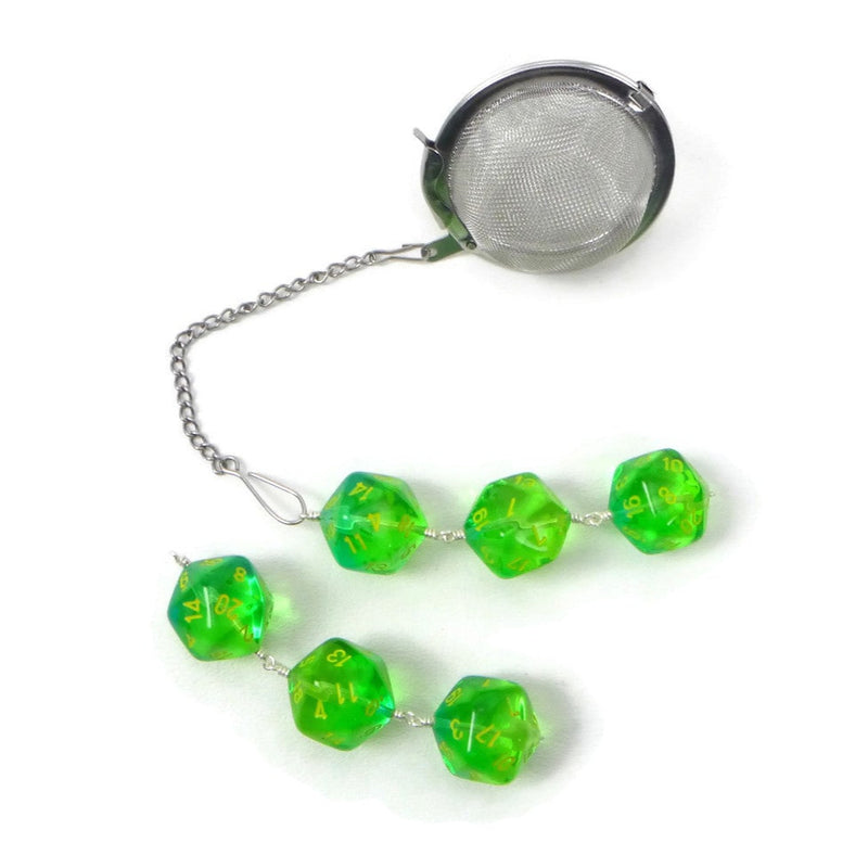 Gemini Translucent Green-Teal D20 dice infuser