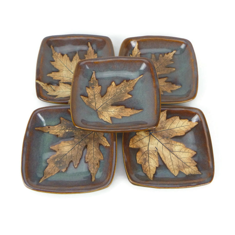 Small Leaf Plate - Iron Lustre