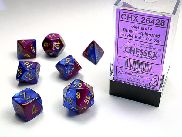 7 Piece Polyhedral Set - Gemini Blue/Purple