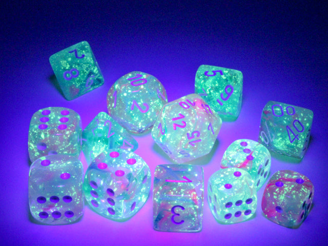 7 Piece Polyhedral Set - Nebula Wisteria/White