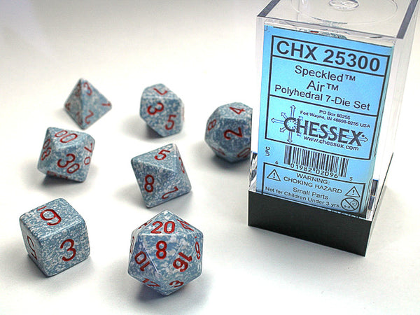 7 Piece Polyhedral Set - Speckled Air