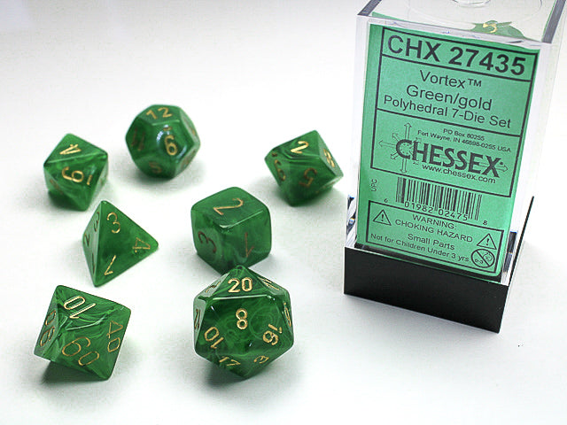 7 Piece Polyhedral Set - Vortex Green